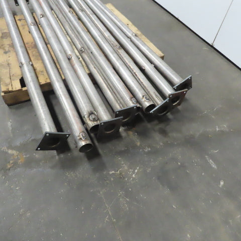 11 Gauge 3"OD X 75" 316 Stainless Steel Tube W/Flange Lot of 10