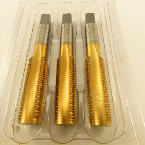 Vermont Vertanium 9/16"-18 GH-3 Bottom Tap 4 Flute TiN Coated Lot Of 3