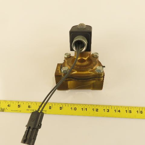 Parker 16F24O2164A3F 1 NPT Port Brass Two-Way Piloted Diaphragm Solenoid Valve"