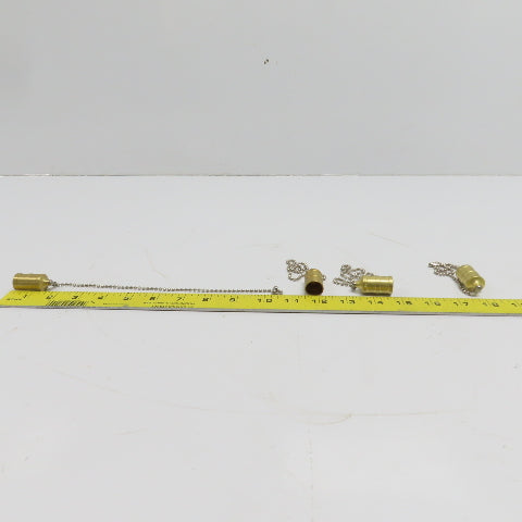 Hansen PDC2HK HK Series 5/8" Hydraulic Plug Dust Cap W/8" Chain Lot of 4