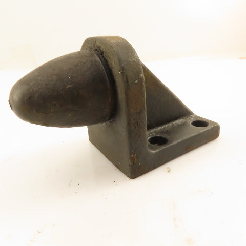 1-7/16" OD x 1-5/8'' Tall Rubber Cone Overtravel Stop Cast Iron Bracket