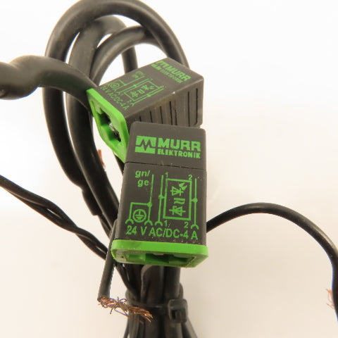 Murr Elektronik 7000-80021-6160300 24V Solenoid Coil Cable Connector Lot Of 2
