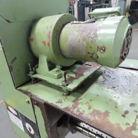 Turbo 112" OAL Incline Chip Conveyor 12" Belt 51 to 57" Discharge 2 FPM 3Ph
