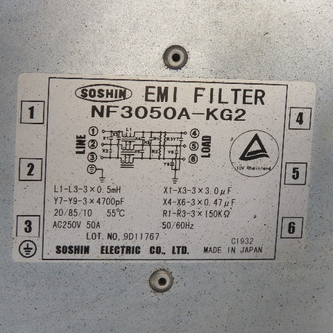 Hitachi 8LF2 200-230V 3Ph Input Inverter 8kVa Output W/ EMI Filter
