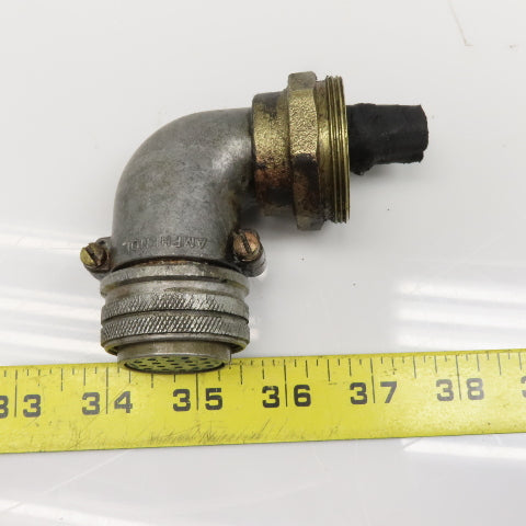 Amphenol Size 22 Circular Connector 24-14SF 19 Solder Cup Female Pin Elbow 90°