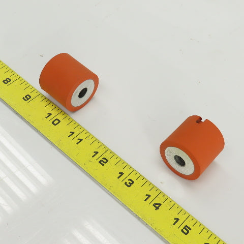 Norwood 33-04-K Rubber Feed Roller Assy. 3/8" ID 1-3/8" OD 1-1/4" OAL Lot Of 2