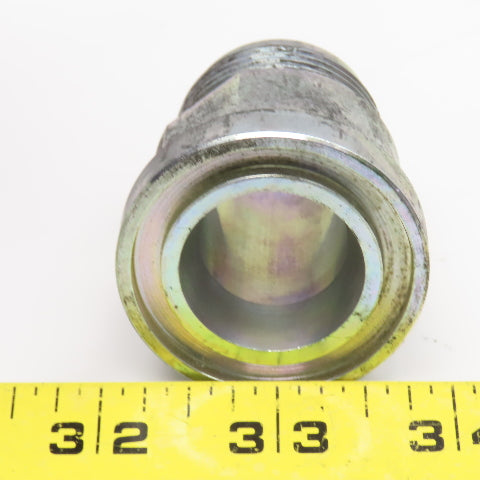 Eaton 1-3/4" SAE J518 Straight Flange x 1" Male JIC Flare Hydraulic Adaptor