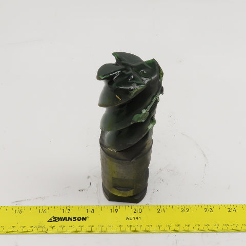 2" Diam. 4 Flute Spiral End Mill HSS 2" Positiv-Lok Style Shank 3" LOC