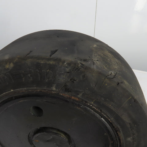 Caterpillar Model 2EC30 6 x 6 x 10-1/2 Solid Press On Tire & Wheel Lot Of 2