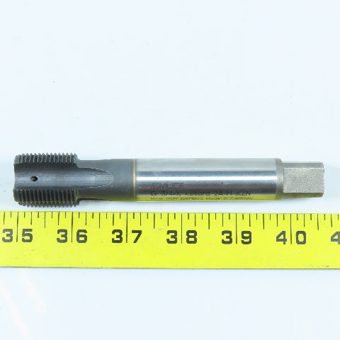 Emuge C0101001.4096 3/4"-14 BSPP Bottoming Tap Straight 4 Flute Rekord 2A-H-IKZN