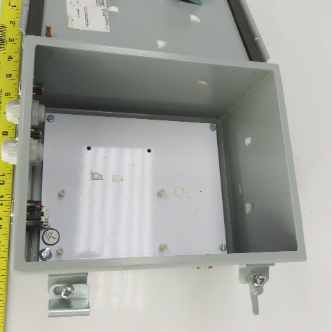 Hoffman A10086CH 10" x 8" x 6" Electrical Enclosure W/Backplate & Switch