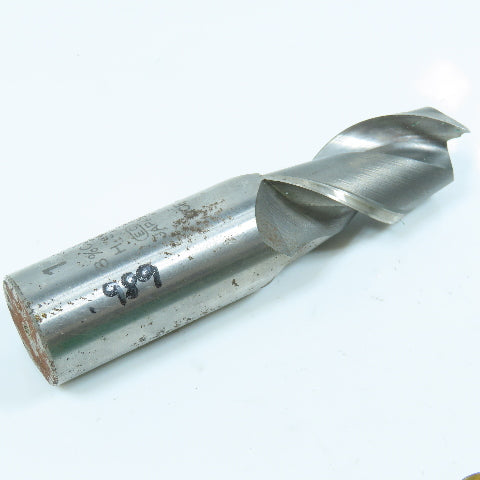 Misc. Square End Mill 2 Flute 1" Shank Various Dia. Lot of 8