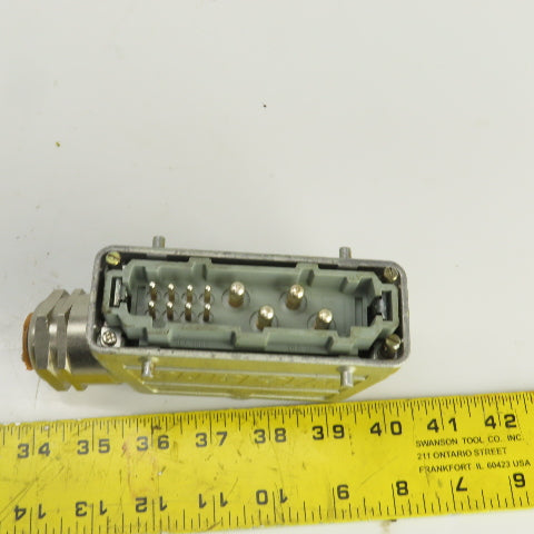 Harting HAN-K4-8M 12 Pin Male Heavy Duty Connector 380V 16/80A