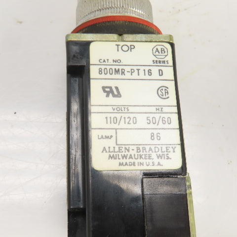 Allen Bradley 800MR-QT24 /800MRPT16 Lighted Green/Orange Push Button 24VDC Lot/4