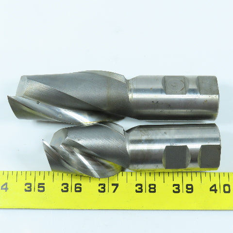 E.C 1-1/2" Square End Mill 2 Flute 1-1/4" Shank Lot of 2