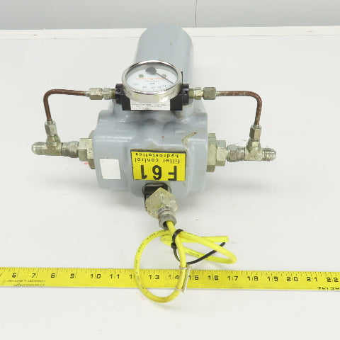 290728 Inline Heavy Duty Hydraulic Filter & Housing 8" x 3" W/Pressure Gauge