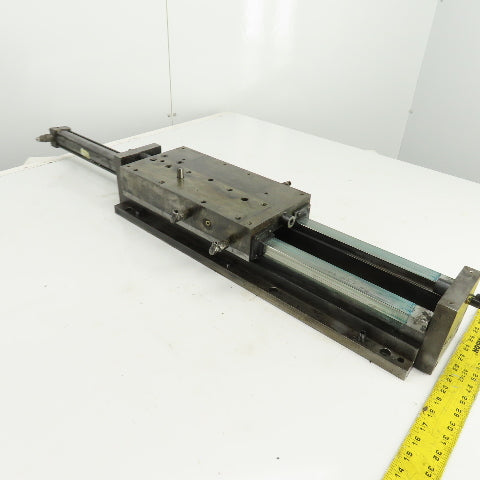 Hydraulic Cylinder Operated Linear Sliding Bed 10" Stroke 14"x7" Table