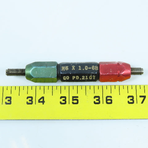 Agmaco M6 x 1.0 6H Double End Thread Plug Gage Go PD .2107 No Go PD .2165