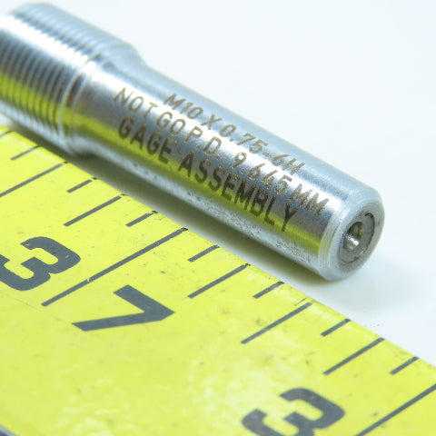 M10 x .75 6H Thread Plug Gage No Go Only PD 9.645