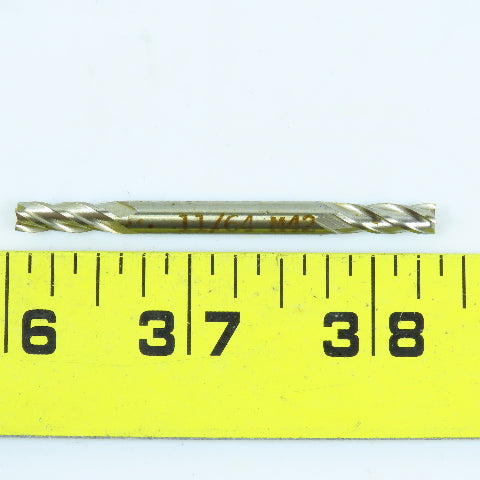 YG-1 11/64" HSS Square End Mill Center Cutting 4 Flute Double End Lot of 3