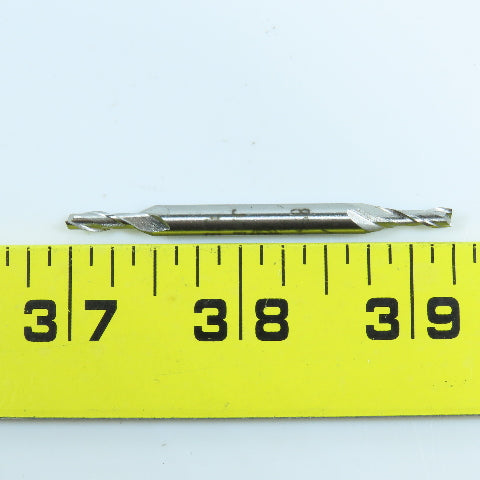 E.C 1/8" 2 Flute Square Double End Mill 3/16" Shank 3/8" LOC 2-1/4" OAL Lot of 6