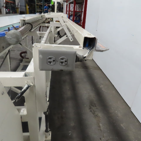 173" x 2" Wide Air Blow Off Extrusion Take Away Conveyor 110/208V 1Ph 0-308 FPM