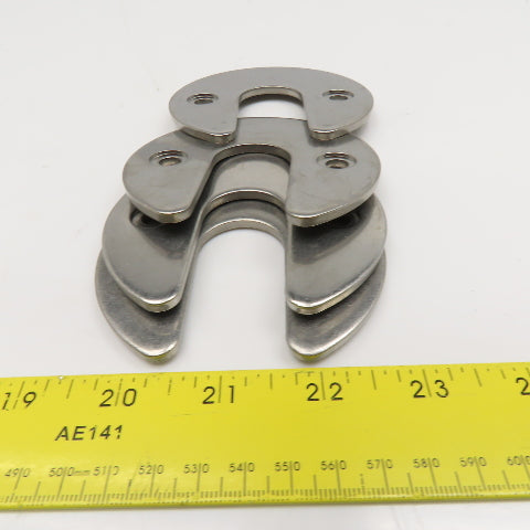 Bystronic 90mm OD Stainless Steel Horseshoe Spacer 4mm Thick Lot Of 4