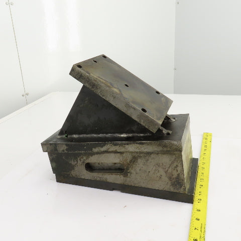 8" x 6" x 10-7/8" H Angled 33° Steel Riser Block Setup Fixture 7/8" Thick