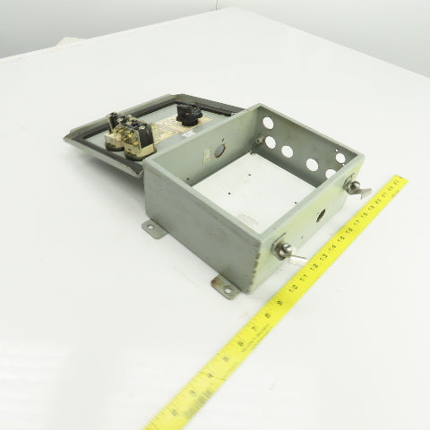 Hammond 10" x 8" x 4" Electrical Enclosure W/Backplate & Switches 600V