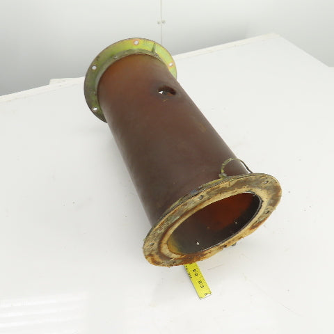 7" Flanged Shot Peen Sand Blast Abrasion Resistant Duct Connector 18-1/2"L