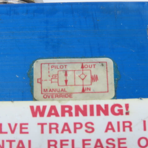 Aladco Nu-Check 305001 Pneumatic Check Manual Or Pilot Release 1/2" NPT