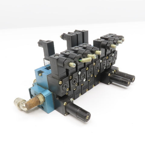 MAC 45A-NAC-DDAJ-1KE Pneumatic 8 Valve Bank Manifold 24VDC