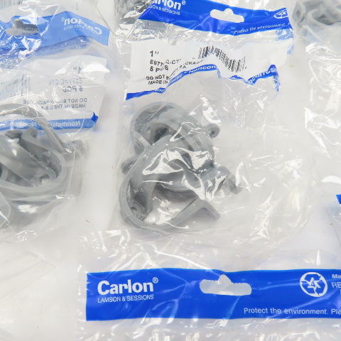 Carlon E977FC-CTN 1" PVC Non-Metallic Conduit Clamps (19 Bags) Lot Of 95 PCS