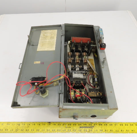 Square D Size 1 Combination Motor Starter 7-1/2-10HP 575V 120V Coil W/Disconnect