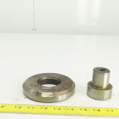UP 2.250" Round Crowned Holepunch & Die 2.268" CNC Turret 4.940" OD Slug Free