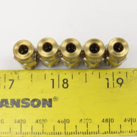 Cmatic M0010011 R1/8 Male x 4mm Push To Connect Nickle Plated Brass Lot /5