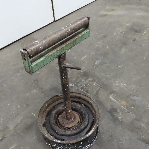 15" Wide Steel Saw Cut Off Support Roller Stand Adjustable Height 28"-46"
