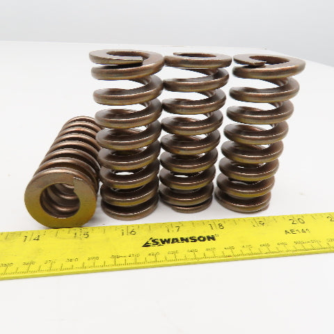3/4" Rod Flat Wire Die Spring 3-1/2" Long Gold 1-1/2" Hole Lot Of 4