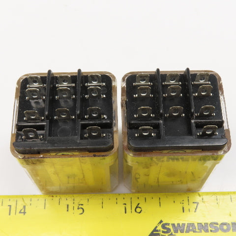 Potter Brumfield KUMP-14D18-12 1/2Hp 600VAC Ice Cube Relay 12VDC Coil Lot Of 2