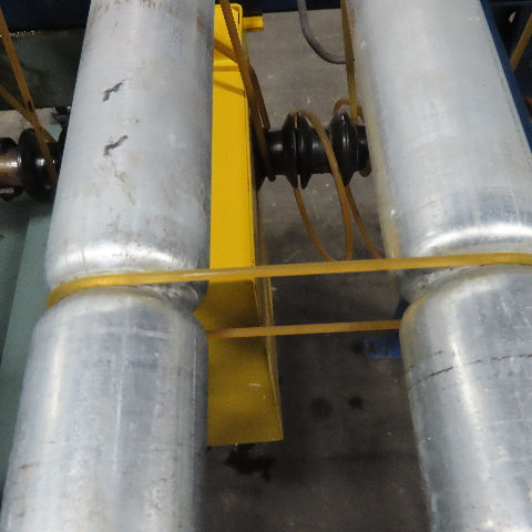 Hytrol 12-1/2" BF x 118" Long Live Roller Conveyor 26.5FPM 1Hp 3Ph