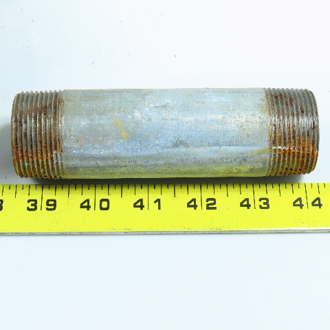 1-1/4" x 4" To 5-1/2" NPT Galvanized Iron Threaded Pipe Nipple Lot of 15