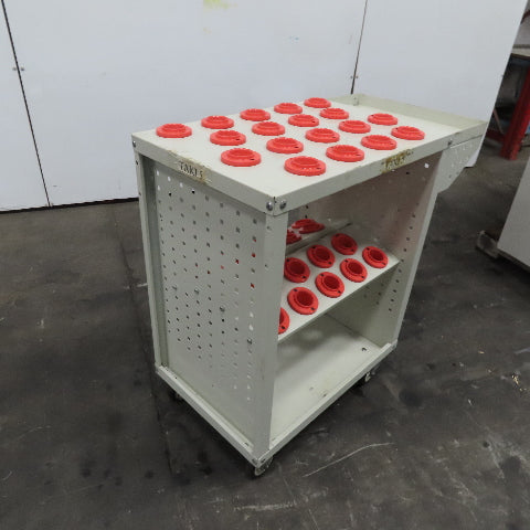 BT40 Taper Tooling Holder Cart Storage 35 Tool Capacity W/ Tray