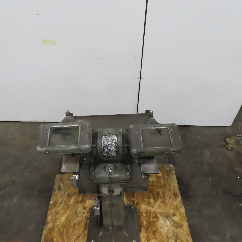 Delta 1/2HP Pedestal Mount 6" Dual Wheel Grinder Buffer 230V 3PH W/Catch Pan