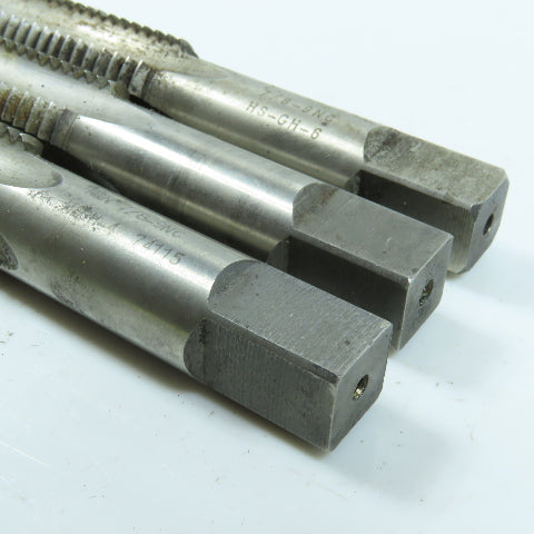 7/8"-9 NC Straight Flute Plug & Taper Tap 4F Lot of 3