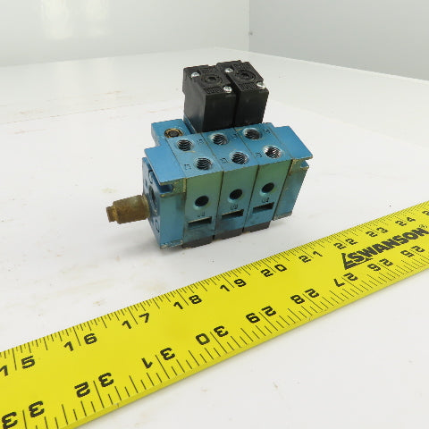 MAC 45A-LAC-DDAJ-1KE Pneumatic Solenoid Valve Manifold 24VDC 3 Position
