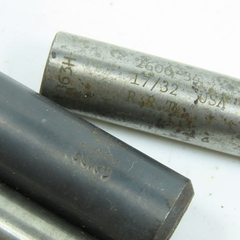 Misc. 13/32" 27/64", 17/32", 21/32" High Speed Steel Twist Drill Bit Lot/11