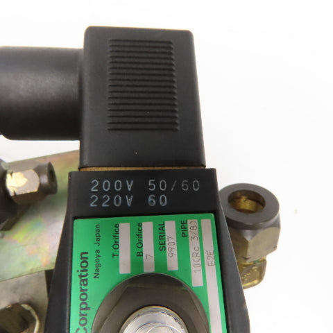 Fanuc A04B-0801-C408 Solenoid Valve Assembly from C1000 Laser 220V Coil