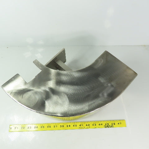 90° Elbow Duct Chute 136mm x 165mm Stainless Steel