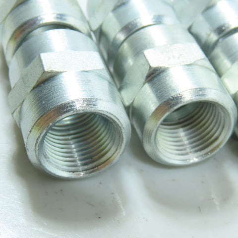 Eaton 2096-6S Hydraulic Adapter Fitting 3/8"-18 NPT Female x Female Lot of 6