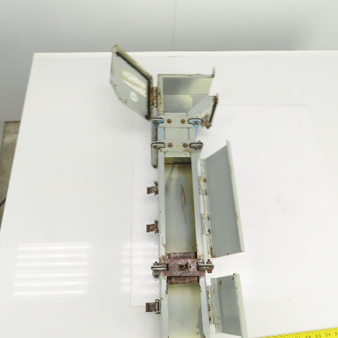 Hoffman 4x 4 x 28-1/2" L Wire Way Auxiliary Gutter Trough Hinged Top W/90° Elbow